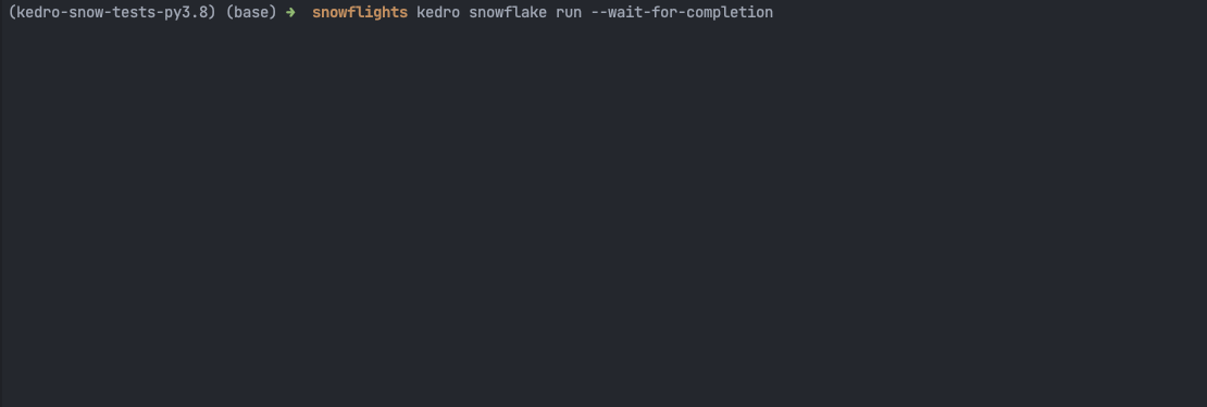 Kedro Snowflake Pipeline execution